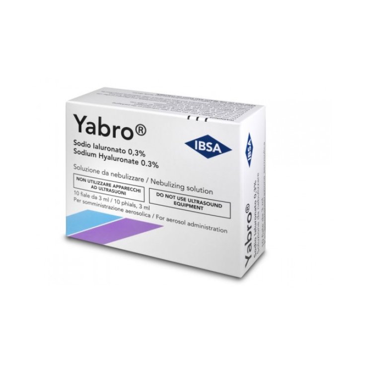 YABRO AEROSOL SODIO IALURONATO 0,18% SOLUZIONE DA NEBULIZZARE 10 FIALE DA 5 ML IBSA FARMACEUTICI ITALIA Srl