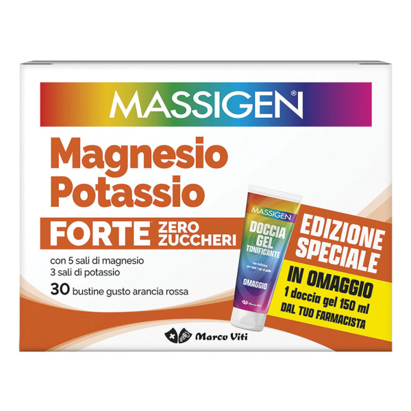 MASSIGEN MAGNESIO POTASSIO FORTE 30 BUSTINE EDIZIONE SPECIALE 2025 MARCO VITI FARMACEUTICI SpA