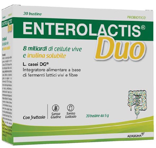 ENTEROLACTIS DUO INULINA 20 BUSTINE 5 G ALFASIGMA SpA