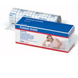 FASCIA AUTOADESIVA IPOALLERGENICA FISSAGGIO CATETERI FIXOMULL STRETCH. SUPPORTO IN POLIESTERE NON TESSUTO BIANCO, MASSA IN POLICARBONATO SENZA RESINE E GOMME NATURALI. 10X200CM ESSITY ITALY SpA