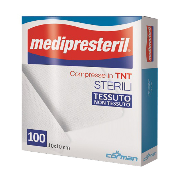 GARZA COMPRESSA MEDIPRESTERIL TNT 10X10CM 100 PEZZI CORMAN SpA