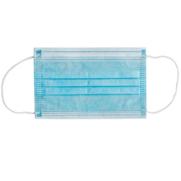 MASCHERINA CHIRURGICA FILTRANTE 98% 3 VELI TIPO IIR CON ELASTICI ADULTI AZZURRA 10 PEZZI GIMA SpA