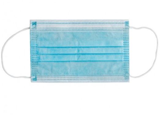 MASCHERINA CHIRURGICA FILTRANTE 98% 3 VELI TIPO IIR CON ELASTICI ADULTI AZZURRA 10 PEZZI GIMA SpA