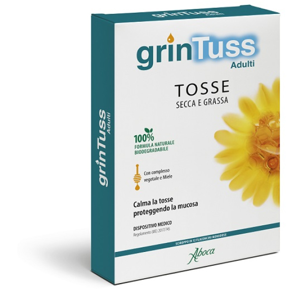 GRINTUSS ADULTI SCIROPPO 12 FLACONCINI MONODOSE ABOCA SpA SOCIETA' AGRICOLA