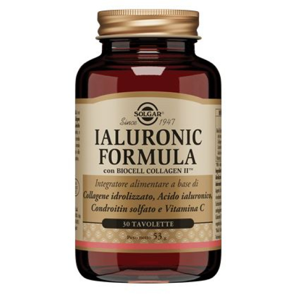IALURONIC FORMULA 30 TAVOLETTE SOLGAR IT. MULTINUTRIENT SpA