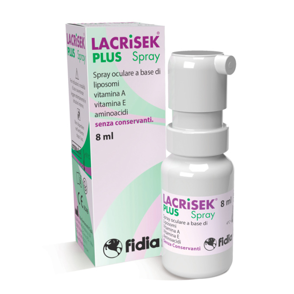 LACRISEK PLUS SPRAY SENZA CONSERVANTI SOLUZIONE OFTALMICA 8 ML FIDIA FARMACEUTICI SpA