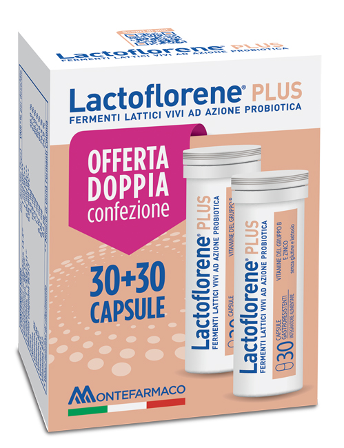LACTOFLORENE PLUS BIPACK 30 CAPSULE 26,40 G MONTEFARMACO OTC SpA
