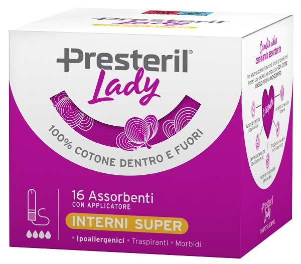 LADY PRESTERIL ASSORBENTE INTERNO COMPACT SUPER PLUS 16 PEZZI CORMAN SpA