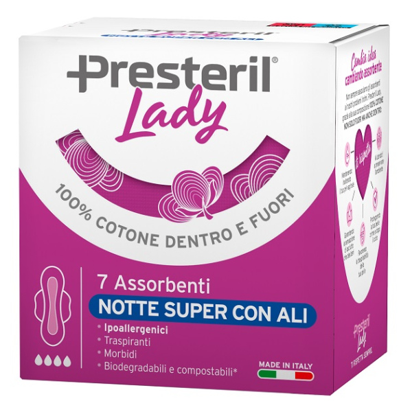 LADY PRESTERIL ASSORBENTI NOTTE SUPER ALI 7 PEZZI CORMAN SpA