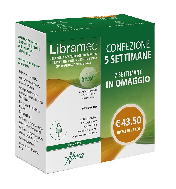LIBRAMED TRATTAMENTO 5 SETTIMANE 138 + 84 COMPRESSE ABOCA SpA SOCIETA' AGRICOLA