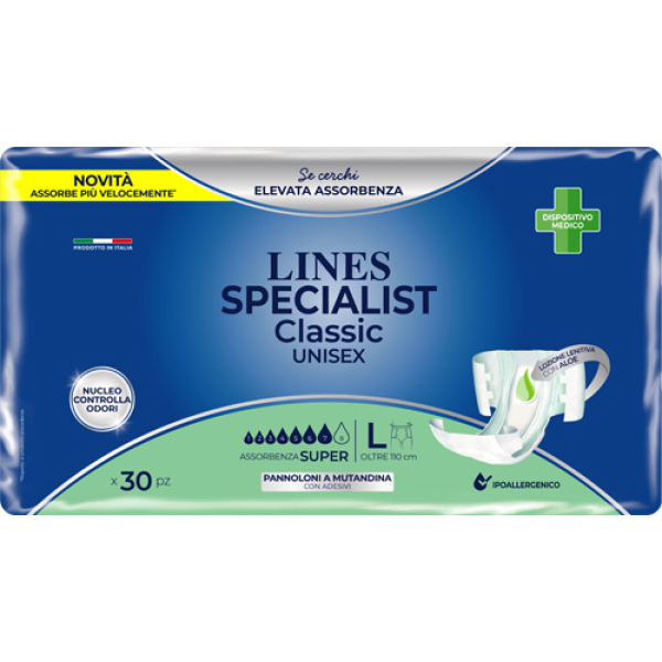PANNOLONE A MUTANDA LINES SPECIALIST CLASSIC SUPER MG 30 PEZZI FATER SpA