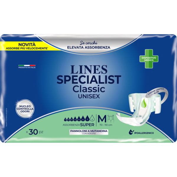 PANNOLONE A MUTANDA LINES SPECIALIST CLASSIC SUPER MM 30 PEZZI FATER SpA