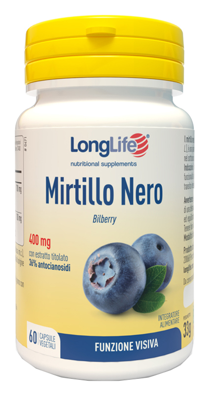 MIRTILLO NERO 60 CAPSULE VEGETALI LONGLIFE Srl