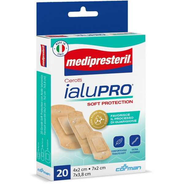 MEDIPRESTERIL CEROTTI IALUPRO SOFT PROTECTION 3 FORMATI ASSORTITI 20 PEZZI CORMAN SpA