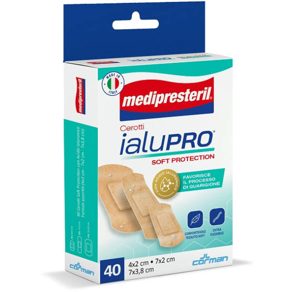 MEDIPRESTERIL CEROTTI IALUPRO SOFT PROTECIONT 3 FORMATI ASSORTITI 40 PEZZI CORMAN SpA