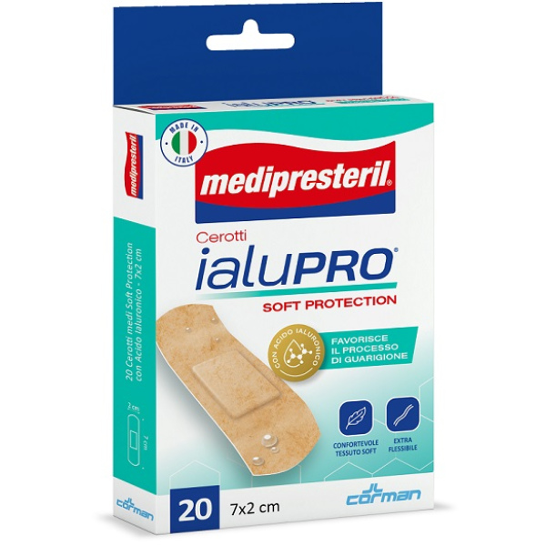 MEDIPRESTERIL CEROTTI IALUPRO SOFT PROTECTION MEDI 7X2CM 20 PEZZI CORMAN SpA