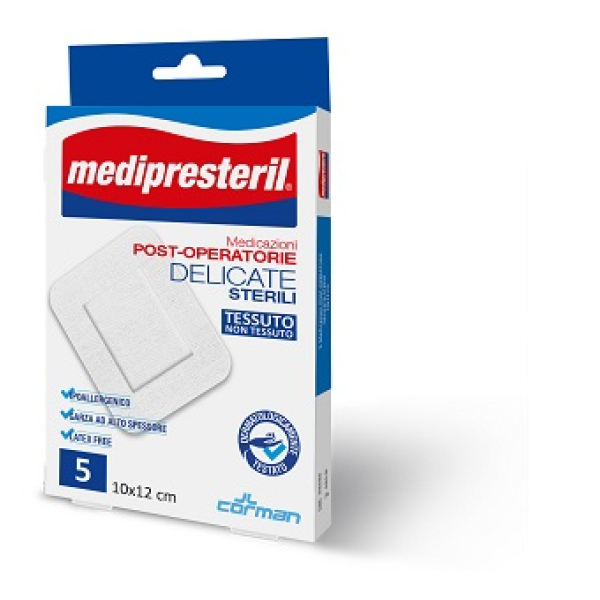 MEDICAZIONE POST OPERATORIA MEDIPRESTERIL DELICATA TNT 10X12CM 5 PEZZI CORMAN SpA