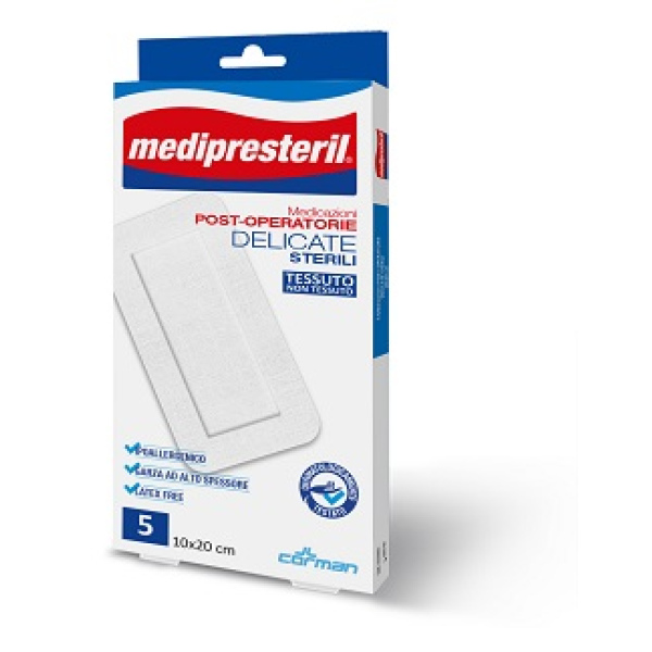 MEDICAZIONE POST OPERATORIA MEDIPRESTERIL DELICATA TNT 10X20CM 5 PEZZI CORMAN SpA