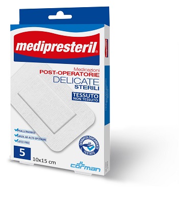 MEDICAZIONE MEDIPRESTERIL POST OPERATORIA DELICATA STERILE 7X5 5 PEZZI CORMAN SpA