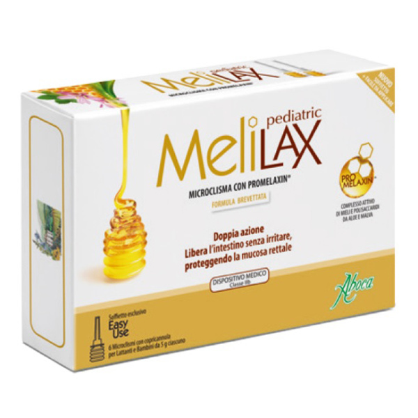 MELILAX PEDIATRIC MICROCLISMI 6 PEZZI 5 G ABOCA SpA SOCIETA' AGRICOLA