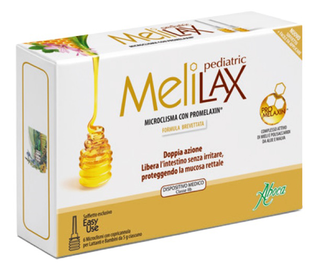 MELILAX PEDIATRIC MICROCLISMI 6 PEZZI 5 G ABOCA SpA SOCIETA' AGRICOLA