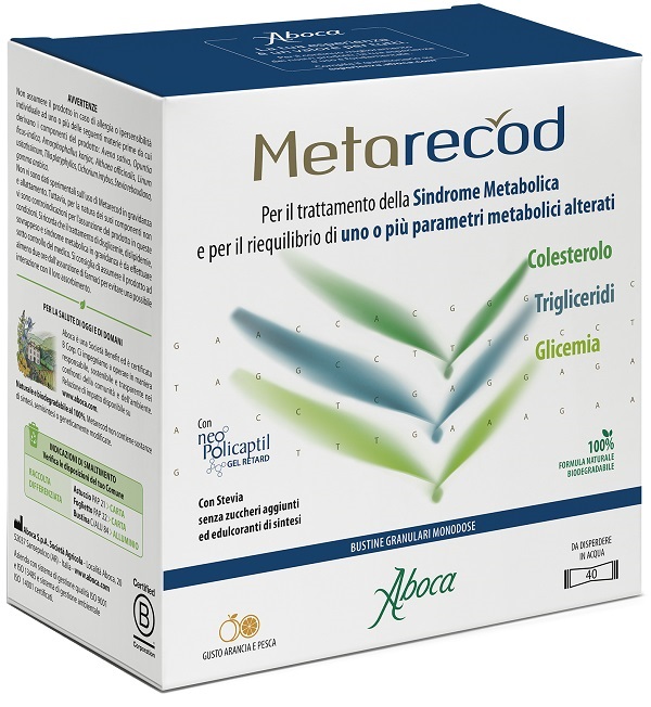 METARECOD 40 BUSTINE GRANULARI X 2,5G GUSTO ARANCIA E PESCA ABOCA SpA SOCIETA' AGRICOLA