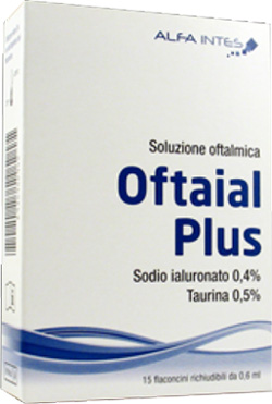 SOLUZIONE OFTALMICA OFTAIAL PLUS ACIDO IALURONICO 0,4% E TAURINA 15 FLACONCINI RICHIUDIBILI DA 0,6 ML ALFA INTES (IND.TER.SPLENDORE)