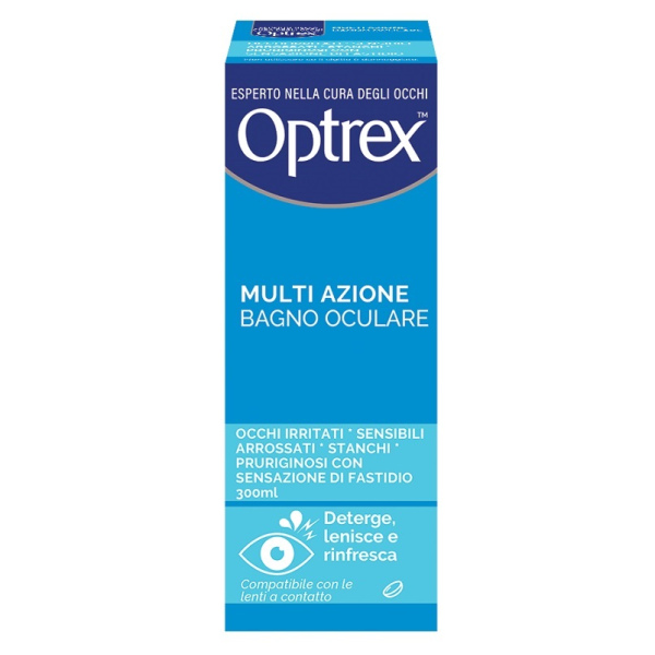 BAGNO OCULARE OPTREX MULTI AZIONE 300 ML + OCCHIERA FLESSIBILE RECKITT BENCKISER H.(IT.) SpA
