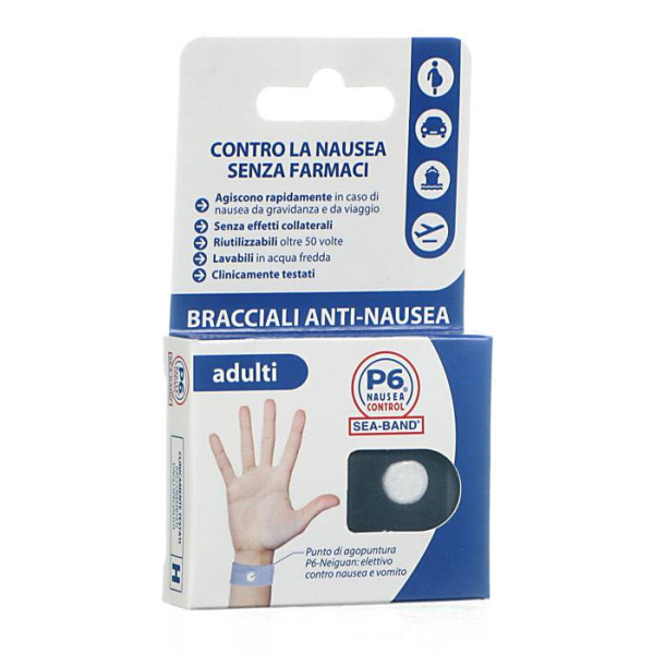 BRACCIALE ANTI NAUSEA PER ADULTI P6 NAUSEA CONTROL 2 PEZZI CONSULTEAM Srl