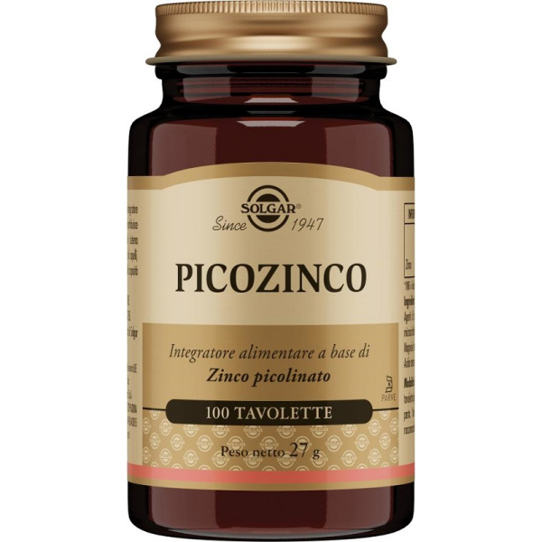 PICOZINCO 100 TAVOLETTE SOLGAR IT. MULTINUTRIENT SpA