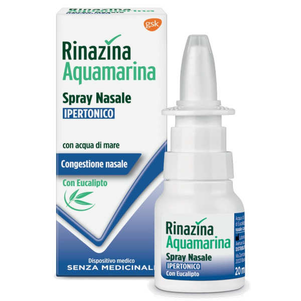 RINAZINA AQUAMARINA SPRAY NASALE IPERTONICO CON EUCALIPTO 20 ML HALEON ITALY Srl