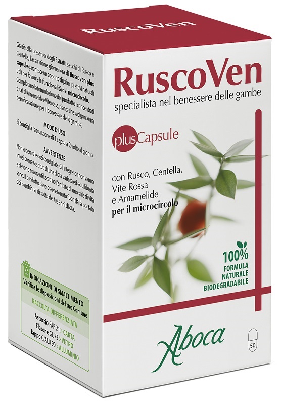 RUSCOVEN PLUS 50 CAPSULE DA 500 MG SENZA GLUTINE ZENTIVA ITALIA Srl