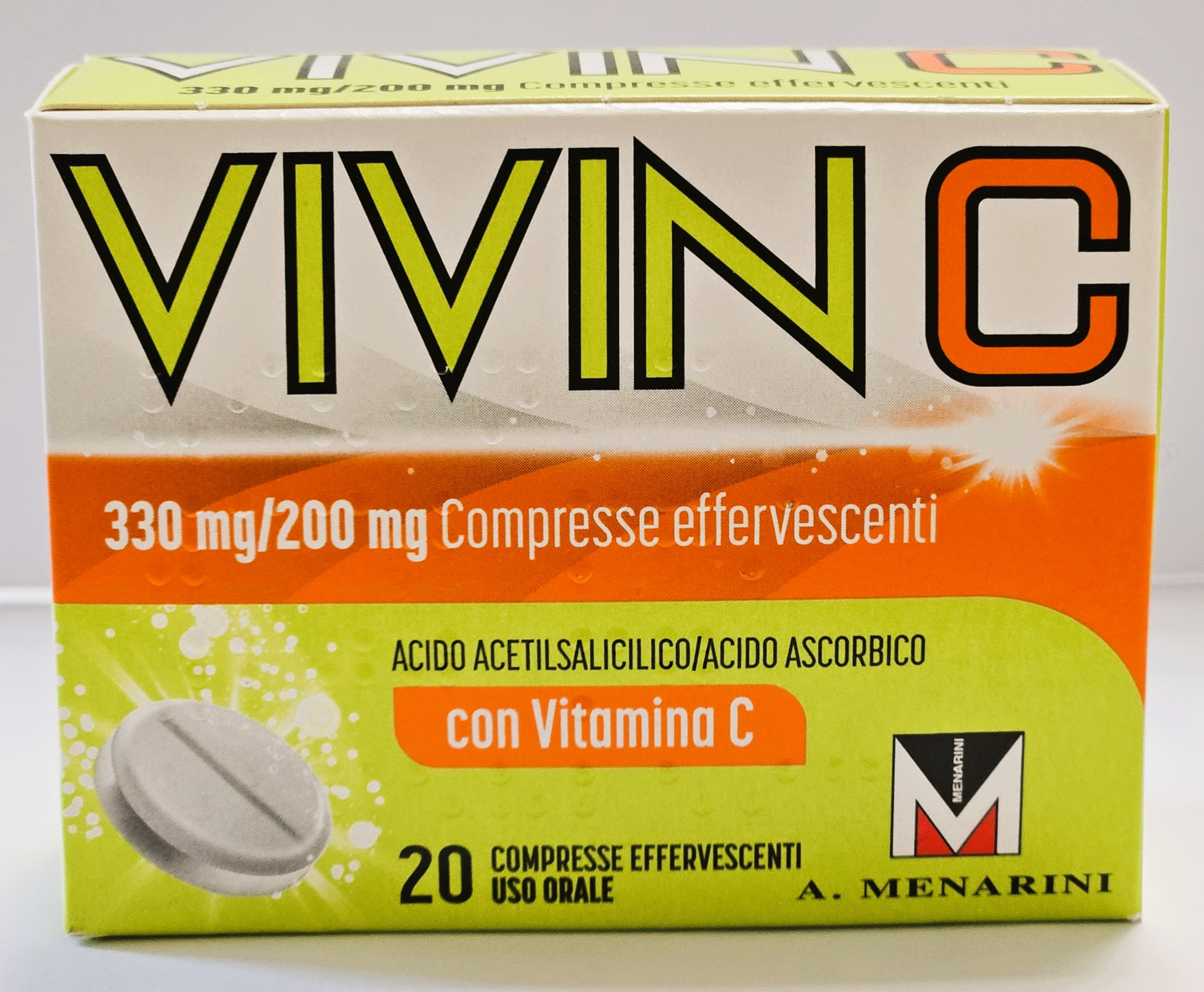 VIVIN C*20CPR EFF 330MG+200MG A.MENARINI IND.FARM.RIUN.Srl