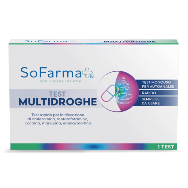 TEST AUTODIAGNOSTICO RAPIDO MULTIDROGHE SOFARMAPIU' SO.FARMA.MORRA SpA