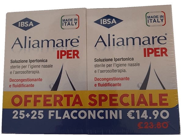 ALIAMARE IPER 25 + 25 FLACONCINI 5 ML BIPACCO IBSA FARMACEUTICI ITALIA Srl