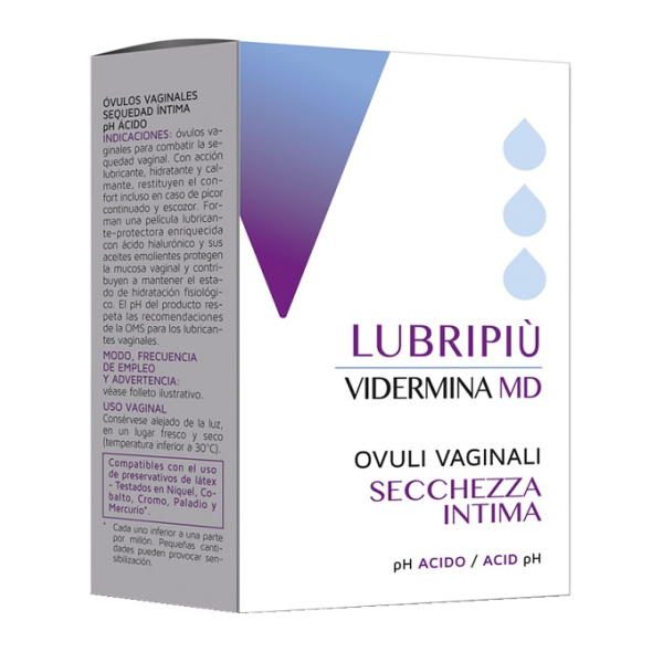 VIDERMINA LUBRIPIU' OVULI VAGINALI 2 BLISTER DA 5 OVULI IST.GANASSINI SpA