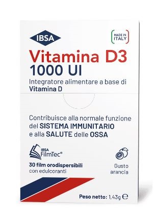 VITAMINA D3 1000UI 30 FILM ORODISPERSIBILI IBSA FARMACEUTICI ITALIA Srl