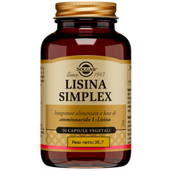 LISINA SIMPLEX 50 CAPSULE VEGETALI SOLGAR IT. MULTINUTRIENT SpA