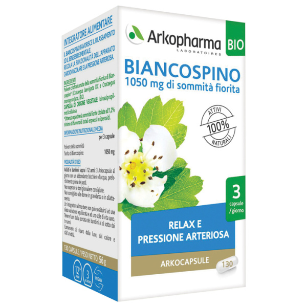 ARKO CAPSULE BIANCOSPINO BIO 45 CAPSULE ARKOFARM Srl
