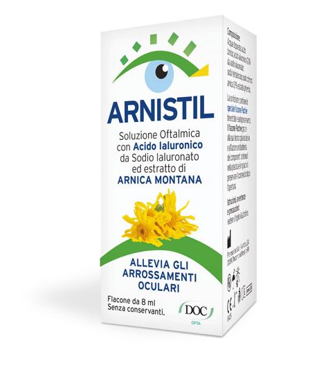 ARNISTIL SOLUZIONE OFTALMICA ACIDO IALURONICO 0,2% + ESTRATTO DI ARNICA MONTANA 0,1% FLACONE 8 ML DOC GENERICI Srl