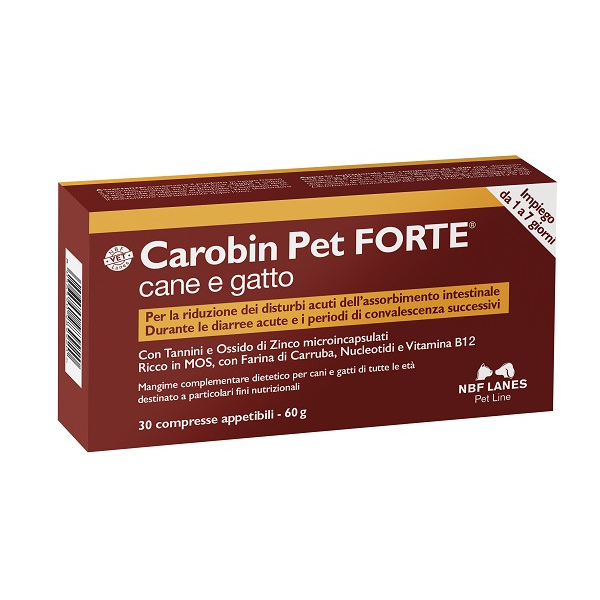 CAROBIN PET FORTE 30 COMPRESSE N.B.F. LANES Srl