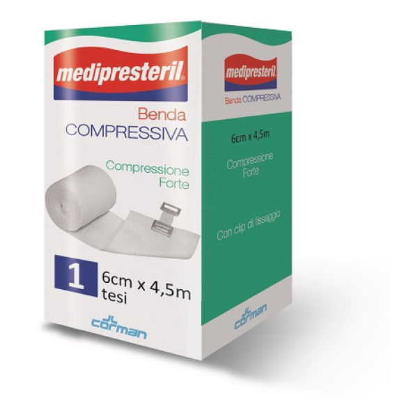 BENDA MEDIPRESTERIL COMPRESSIONE FORTE M4,5X6CM TESI CORMAN SpA