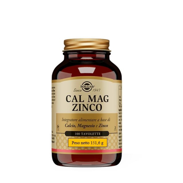 CAL MAG ZINCO 100 TAVOLETTE SOLGAR IT. MULTINUTRIENT SpA