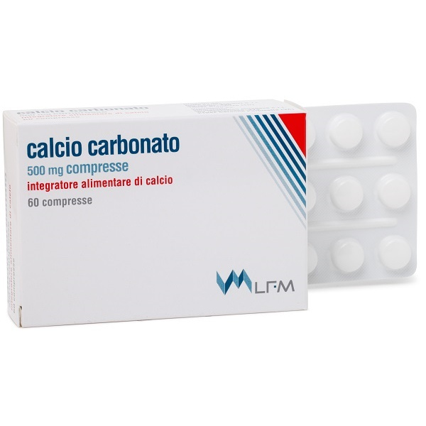 CALCIO CARBONATO 60 COMPRESSE 500 MG LAB.FARMACOLOGICO MILANESE Srl