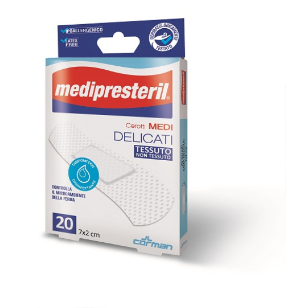 CEROTTO MEDIO MEDIPRESTERIL DELICATO TNT 7X2CM 20 PEZZI CORMAN SpA