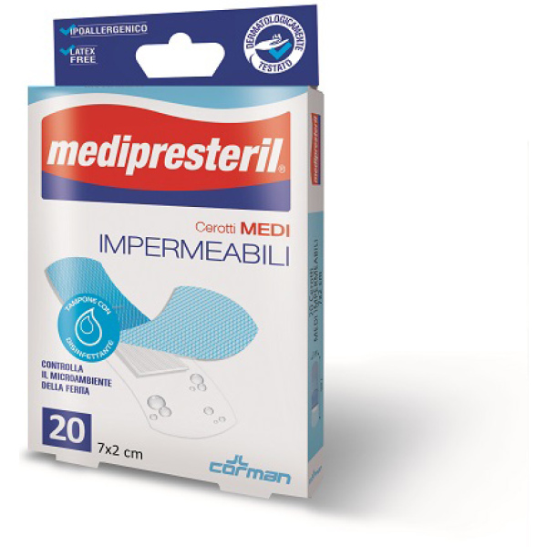 CEROTTO MEDIO MEDIPRESTERIL IMPERMEABILE 7X2CM 20 PEZZI CORMAN SpA