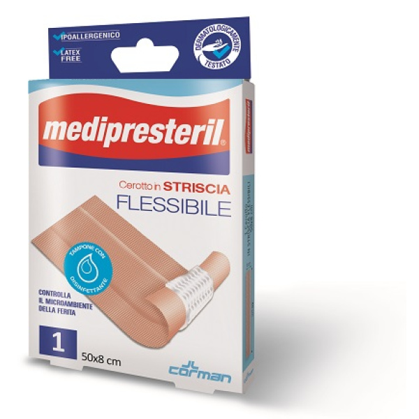CEROTTO IN STRISCIA MEDIPRESTERIL FLESSIBILE 50X8CM CORMAN SpA