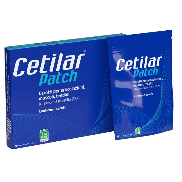 CEROTTO MONOUSO CETILAR PATCH PER ARTICOLAZIONI MUSCOLI E TENDINI 5 PEZZI PHARMANUTRA SpA