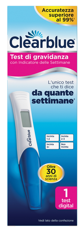 TEST DI GRAVIDANZA CLEARBLUE CON INDICATORE DELLE SETTIMANE 1 PEZZO PROCTER & GAMBLE SRL