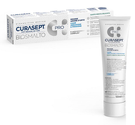 BIOSMALTO MOUSSE CARIE MENTA 50 ML CURASEPT SpA